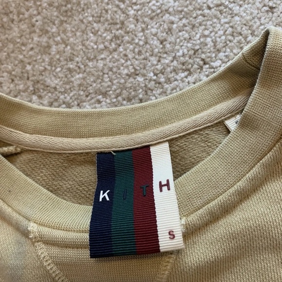 Kith Paneled Williams Crewneck Size Small. Sand - Picture 2 of 3